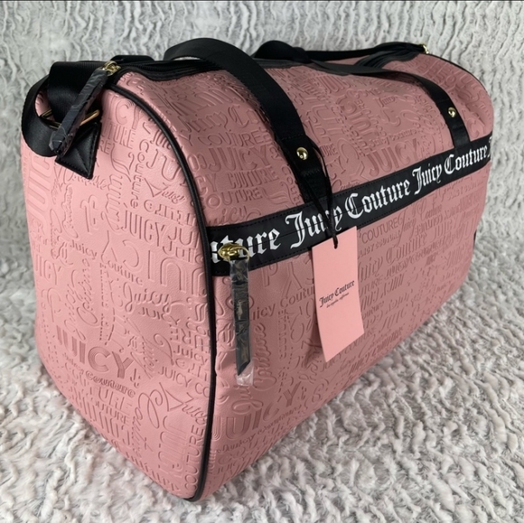Juicy Couture Handbags - Juicy Couture Word Search Taffy Pink Weekender Bag Duffle NWT
